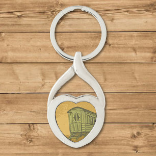 Gypsy caravan wagon keychain