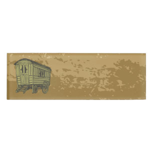 Gypsy caravan wagon name tag