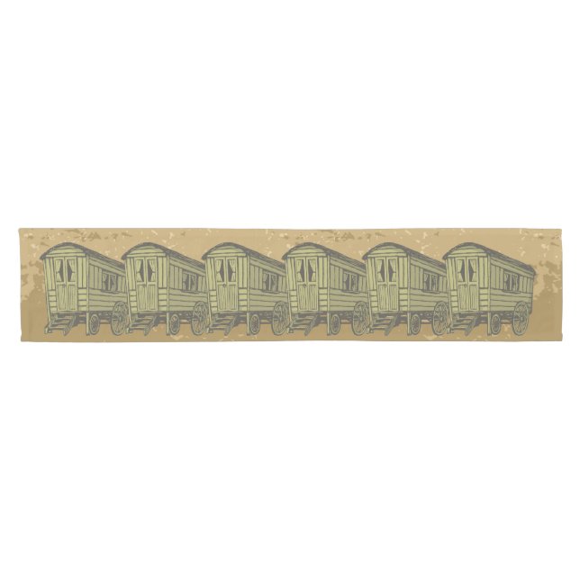 Gypsy caravan wagon short table runner (Horizontal)
