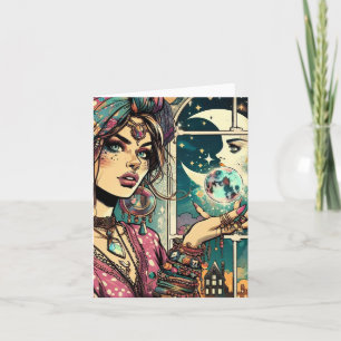 Gypsy Crystal Ball Magic Note Card