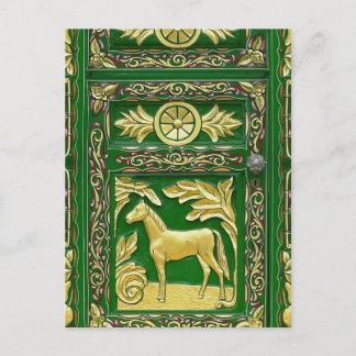 Gypsy door detail postcard