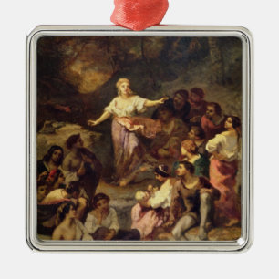 Gypsy Encampment, 1848 Metal Ornament