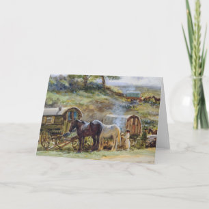 Gypsy Encampment, Appleby, 1919 Card