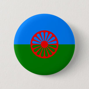 Gypsy flag 2 inch round button