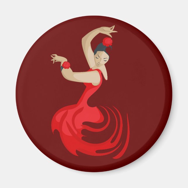 Gypsy Flamenco Dancer Magnet (Front)