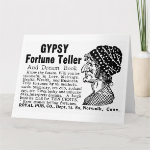 Gypsy Fortune Teller Card