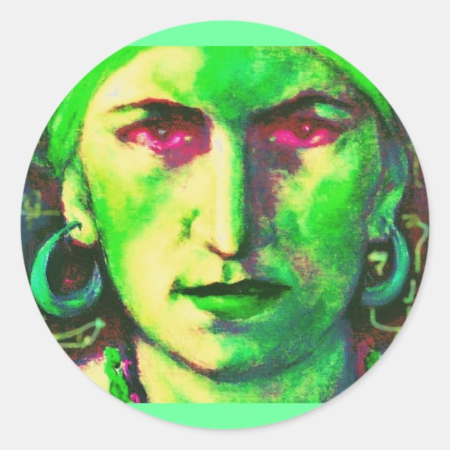 gypsy fortune teller classic round sticker (Front)