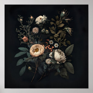 Gypsy Garden Vintage Flowers Poster