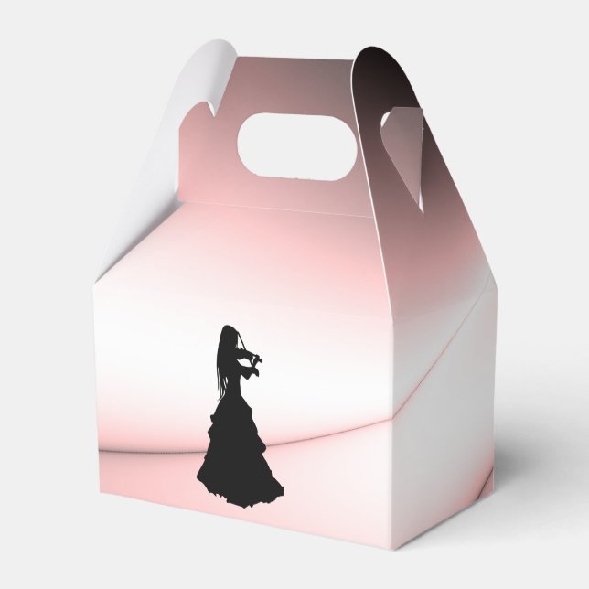 Gypsy Girl Plays Violin Favor Box (Front Side)