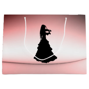 Gypsy Girl Plays Violin Large Gift Bag