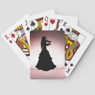 Gypsy Girl Plays Violin Playing Cards