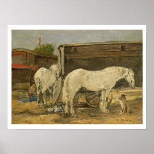 Gypsy Horses, c.1885-90 (oil on canvas) Poster