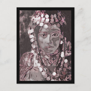 Gypsy in Champagne Pink Headdress Postcard