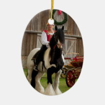 Gypsy King Gypsy Vanner Christmas Ornament