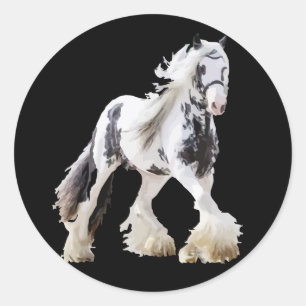Gypsy Mare Stallion Draught Horse Classic Round Sticker