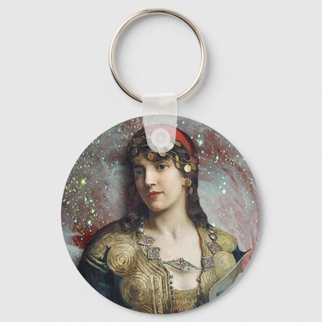 Gypsy Princess, altered art Keychain (Front)