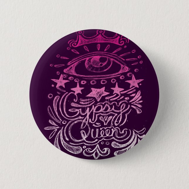 Gypsy Queen 2 Inch Round Button (Front)