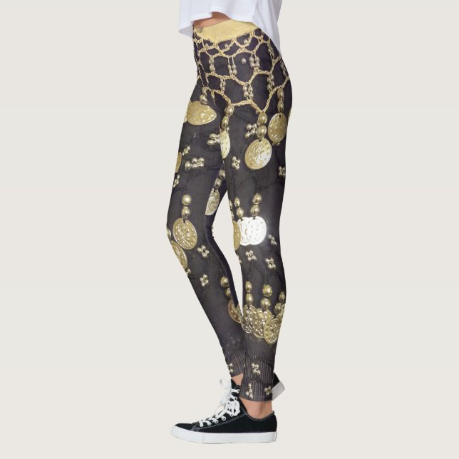 Gypsy Scarf Faux Coins Leggings (Left)