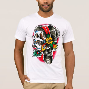 Gypsy Skull with Peacock Feather T-Shirt