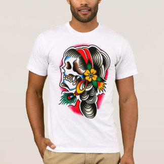 Gypsy Skull with Peacock Feather T-Shirt
