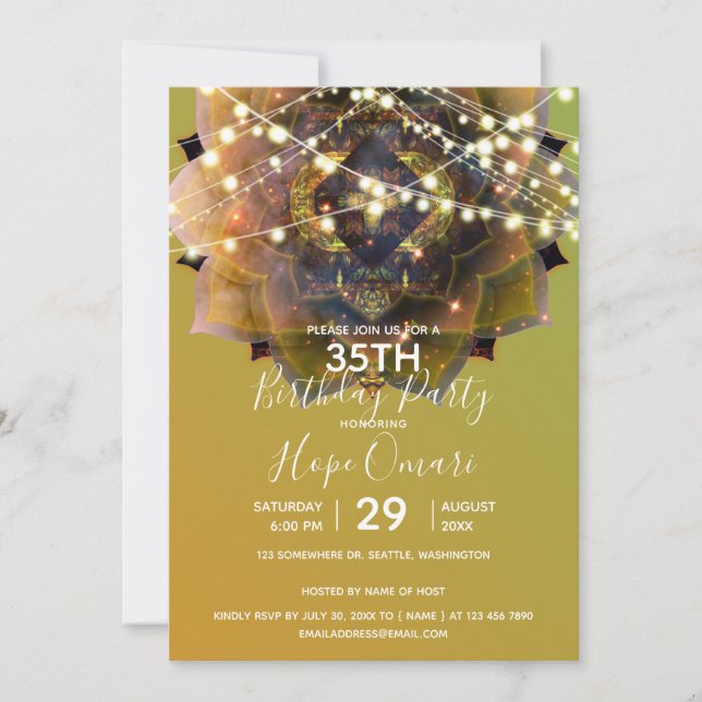 Gypsy Soul Mandala Invitation (Front)