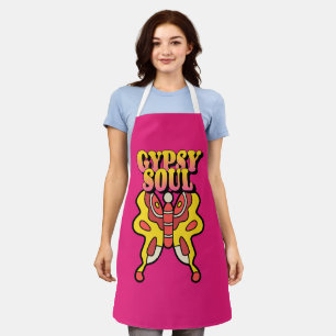 GYPSY SOUL VINTAGE PINK KITCHEN APRON