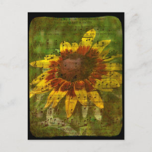 Gypsy Sweetheart Floral Collage Postcard