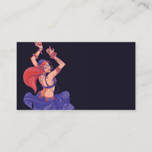 Gypsy tribal dancer dance with cymbals loyalty card