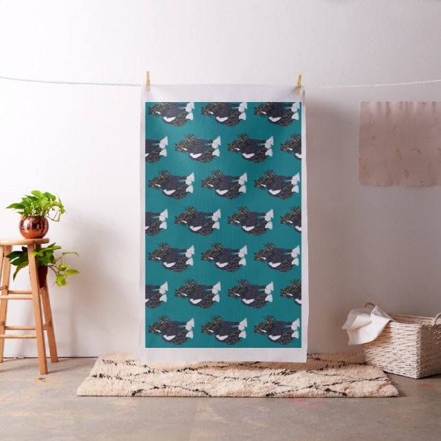 Gypsy Vanner Draught Horse Print Fabric (In Situ)