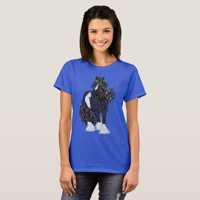 Gypsy Vanner Draught Horse T-Shirt (Front Full)
