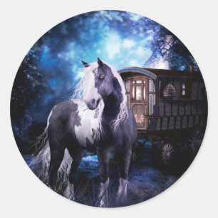Gypsy Vanner Dreams Classic Round Sticker