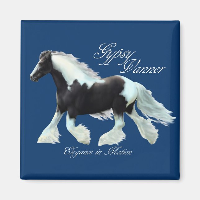 Gypsy Vanner, Elegance in motion Magnet (Front)