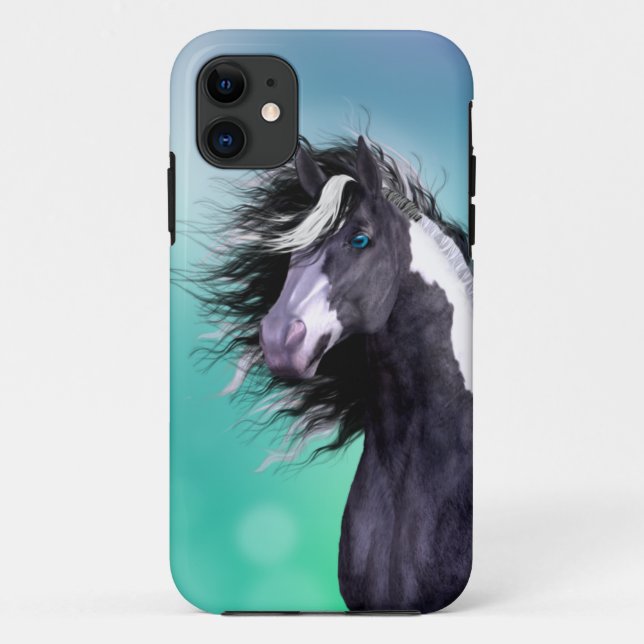 Gypsy Vanner Horse Head Iphone 5 Case (Back)