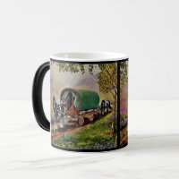 Gypsy Vanner horse Irish Caravan wagon black
