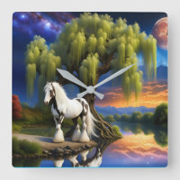 Gypsy Vanner Horse -Willow tree N Full Moon 