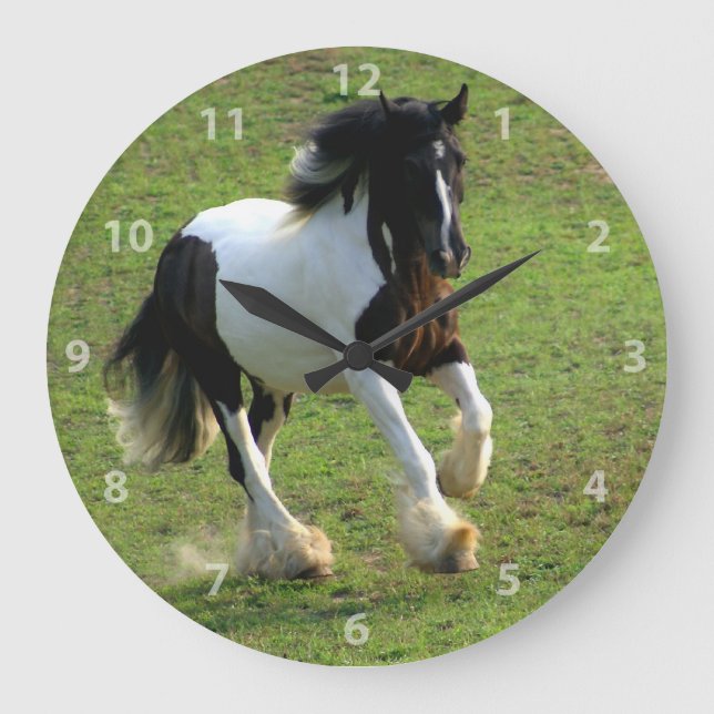 Gypsy Vanner Large Clock (Front)