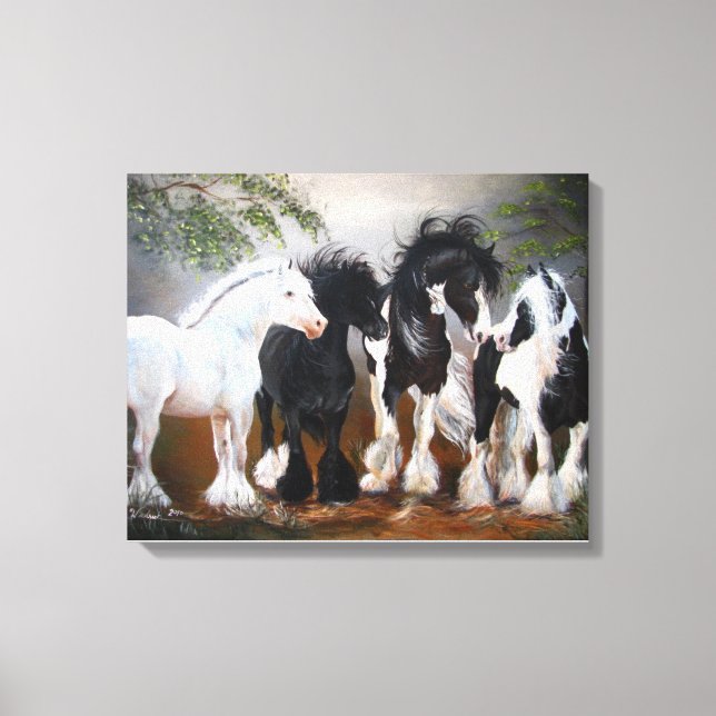 Gypsy Vanner Stallions Art Print (Front)