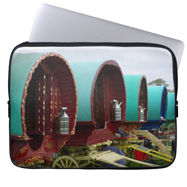 Gypsy wagons laptop sleeve (Front)