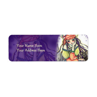 Gypsy Witch & Cat "The Visitor Label