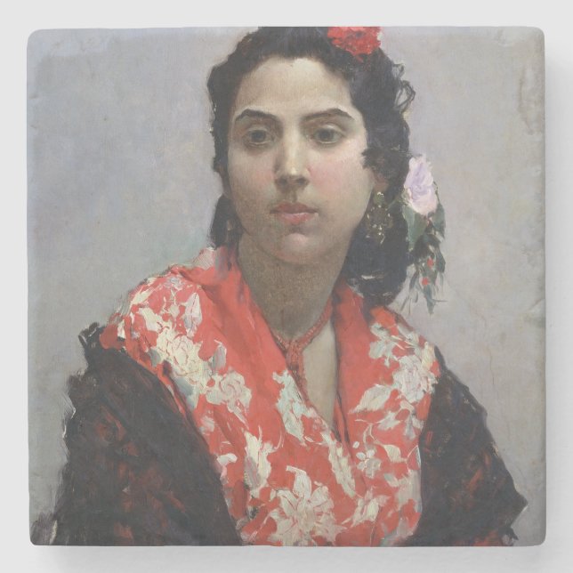 Gypsy Woman Stone Coaster (Front)