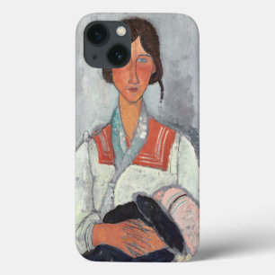 Gypsy Woman with Baby, 1919 (oil on canvas) iPhone 13 Case