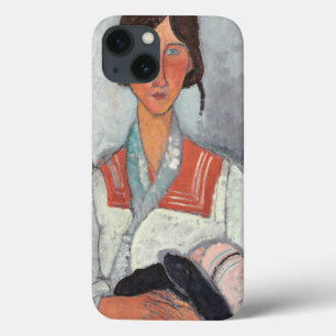 Gypsy Woman with Baby, 1919 (oil on canvas) iPhone 13 Case