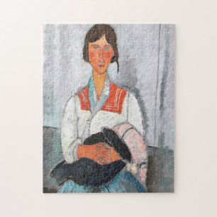 Gypsy Woman with Baby, Modigliani Jigsaw Puzzle