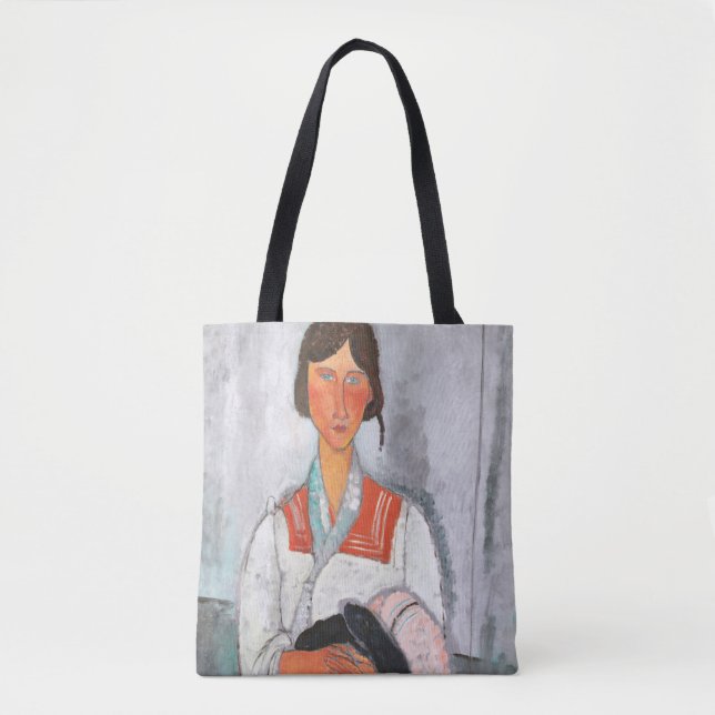 Gypsy Woman with Baby, Modigliani Tote Bag (Front)