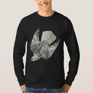 Gyrfalcon Falcon Diving Vintage Art T-Shirt