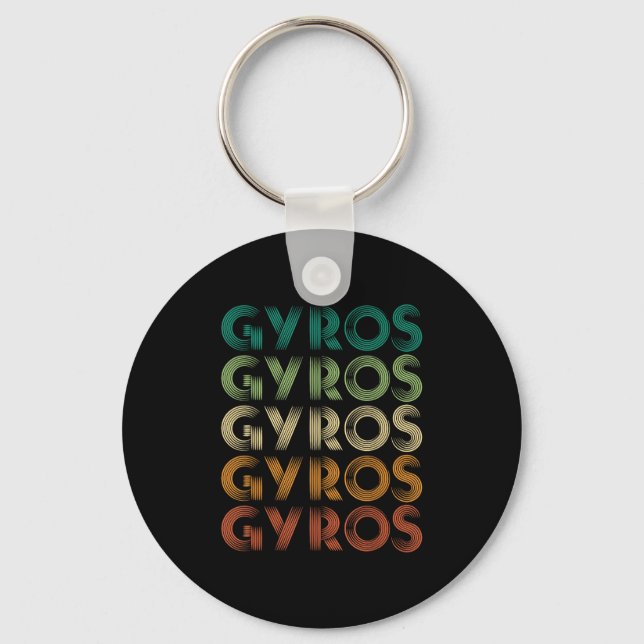 Gyros Greece Greek Foot Malaka  Keychain (Front)