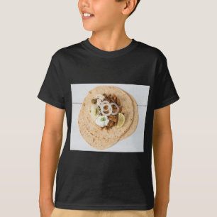 Gyros pita with tzatziki coleslaw olives and feta T-Shirt