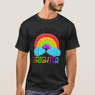 Gzbg Rainbow Pop It 100 Days Brighter Fidget  Stud T-Shirt