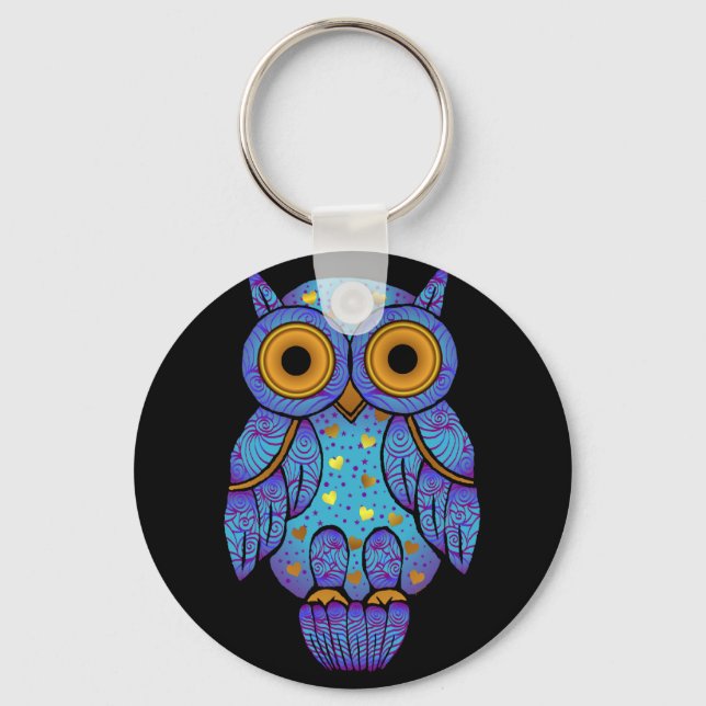 H00t Owl Midnight Madness Keychain (Front)