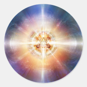 H114 Star Triangle Orb Classic Round Sticker